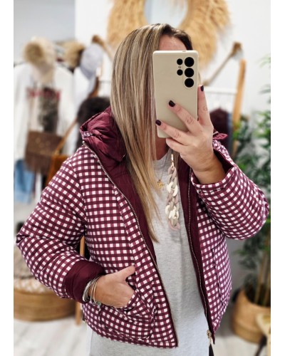 Anorak Reversible / Vichy Burdeos