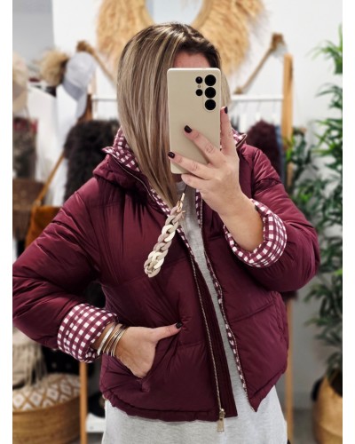 Anorak Reversible / Vichy Burdeos