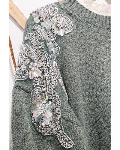 Jersey Punto / Pedrería Verde