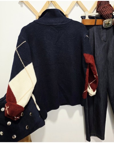 Jersey Rombos XL Azul