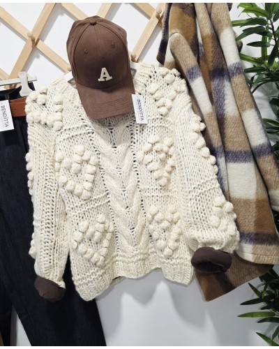 Jersey Punto Relieve Hueso