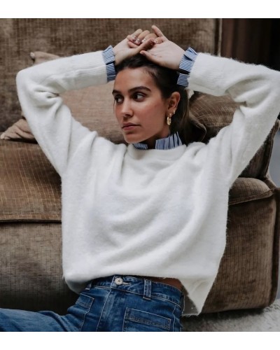 Jersey Detalles Mil Rayas / Blanco
