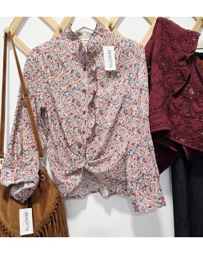 Blusa Floral / Cuello Volante