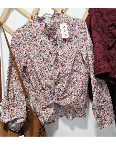 Blusa Floral / Cuello Volante