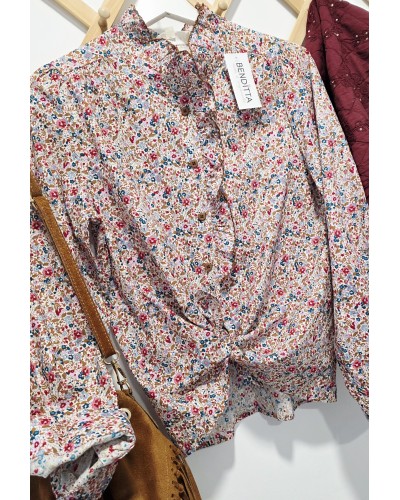 Blusa Floral / Cuello Volante