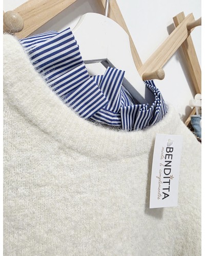 Jersey Detalles Mil Rayas / Blanco