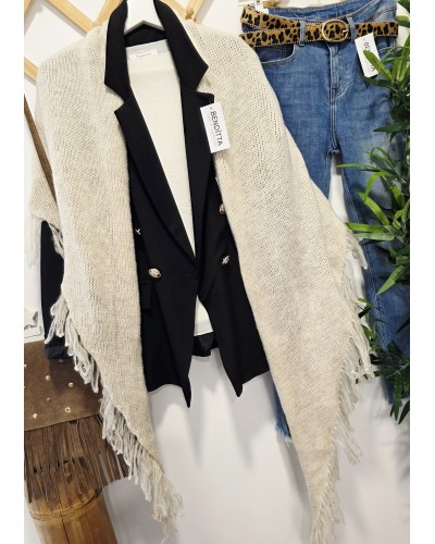 Chal Punto / Flecos Beige