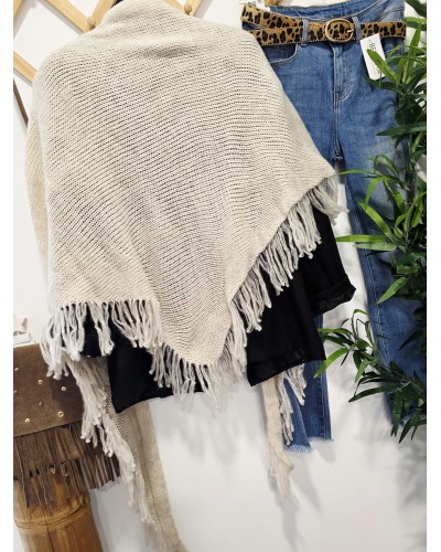 Chal Punto / Flecos Beige