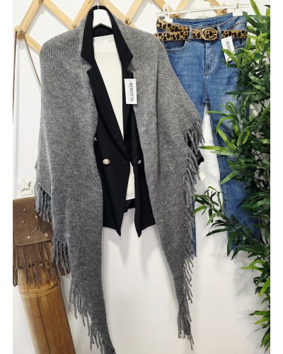 Chal Punto / Flecos Gris