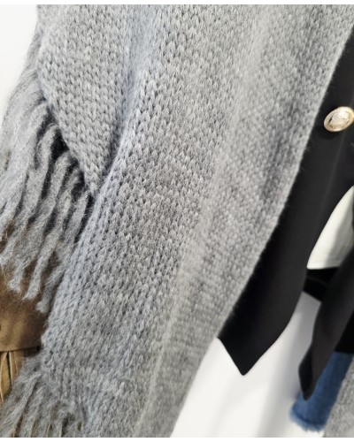 Chal Punto / Flecos Gris
