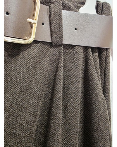 Pantalón Espiga + Cinturón Chocolate