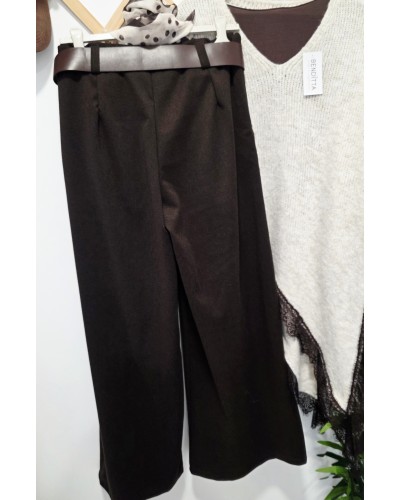 Pantalón Espiga + Cinturón Chocolate