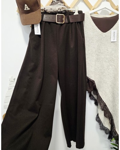 Pantalón Espiga + Cinturón Chocolate