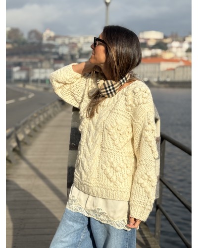 Jersey Punto Relieve Hueso