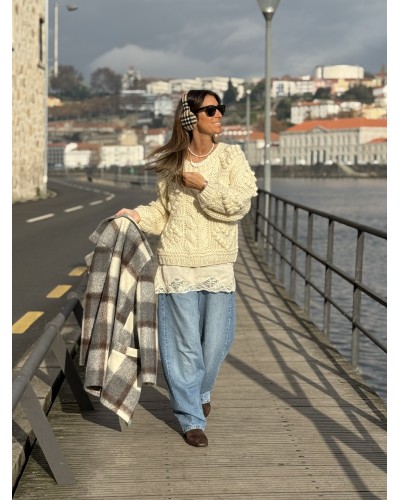 Jersey Punto Relieve Hueso