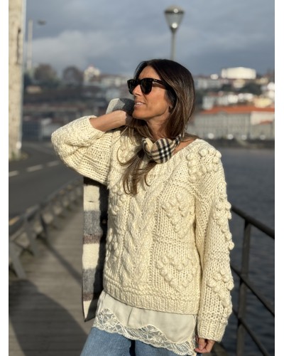 Jersey Punto Relieve Hueso