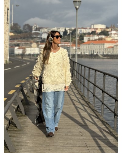 Jersey Punto Relieve Hueso