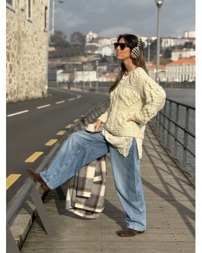 Jersey Punto Relieve Hueso