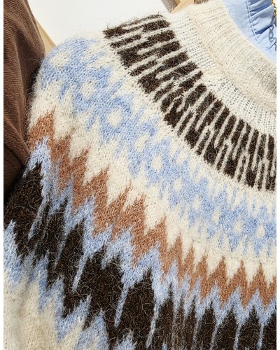 Jersey Greca Hueso / Azul