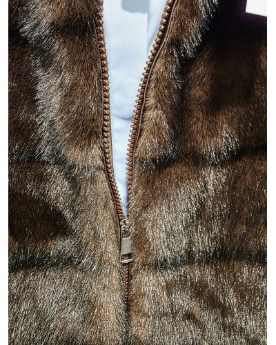 Chaleco Efecto Pelo / Chocolate