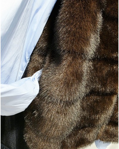 Chaleco Efecto Pelo / Chocolate