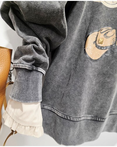 Sudadera Larga / Lavado Cowboy