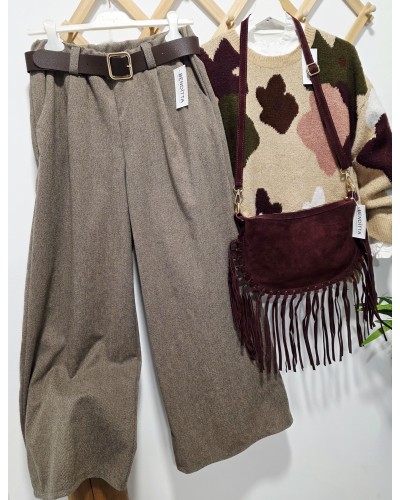 Pantalón Espiga + Cinturón Tostado