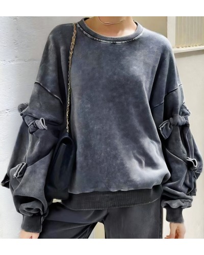 Sudadera Efecto Lavado / Lazadas