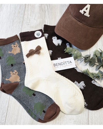 Pack 3 Calcetines Marrón