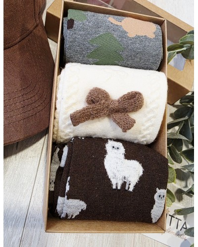 Pack 3 Calcetines Marrón