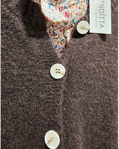 Cardigan Lana / Abotonado Chocolate