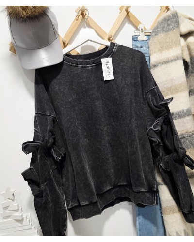 Sudadera Efecto Lavado / Lazadas