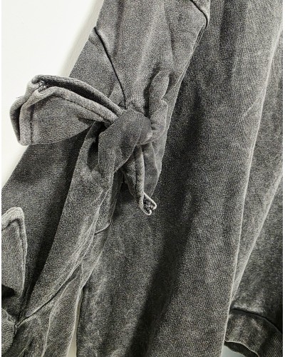 Sudadera Efecto Lavado / Lazadas