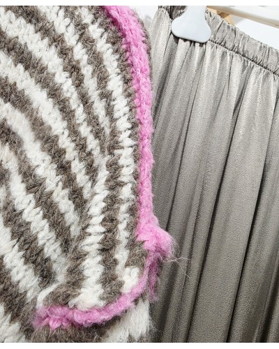 Jersey Lana / Ribete Rosa