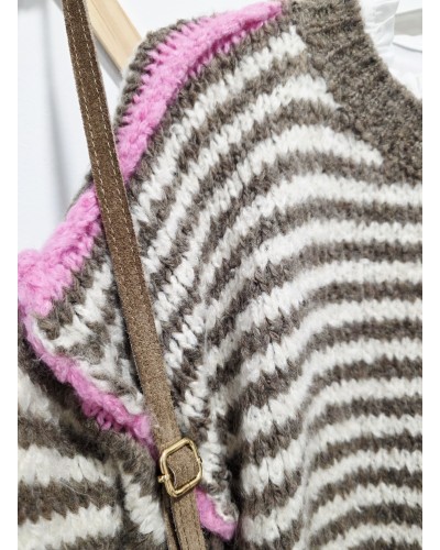 Jersey Lana / Ribete Rosa