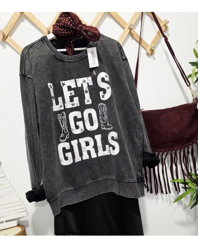 Sudadera Larga / Lavado Tachas