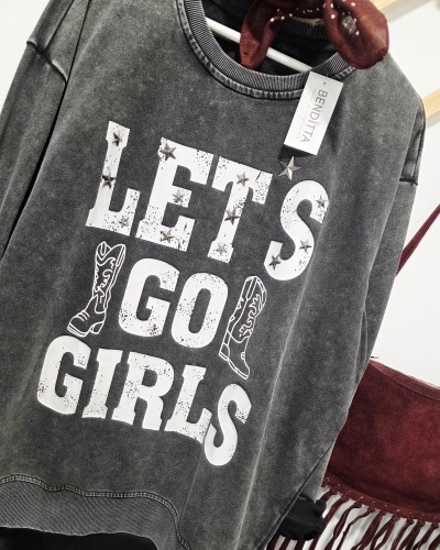 Sudadera Larga / Lavado Tachas