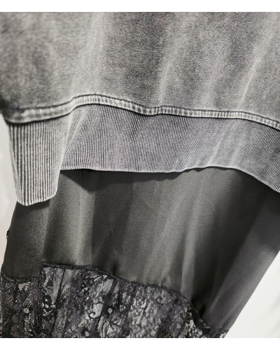 Sudadera Larga / Lavado Tachas