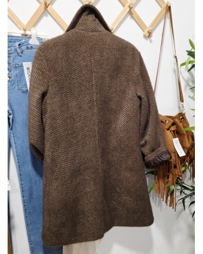 Abrigo Espiga Marrón
