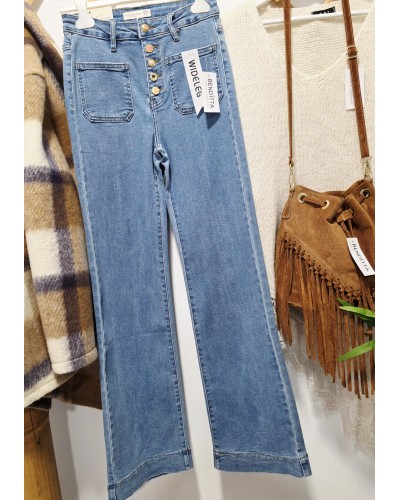 Pantalón WideLeg / Elástico Denim