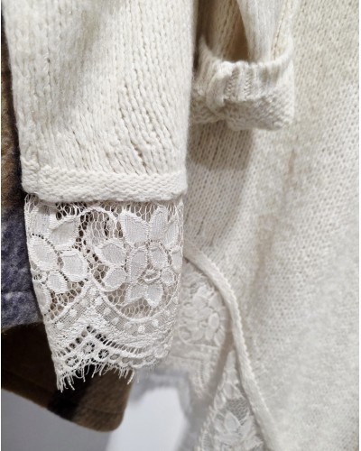 Maxi Jersey Puntilla Beige