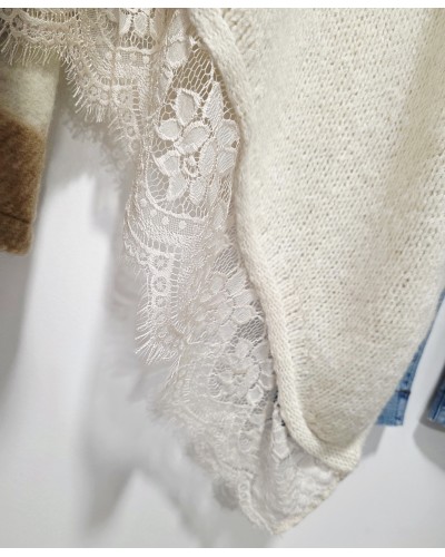 Maxi Jersey Puntilla Beige