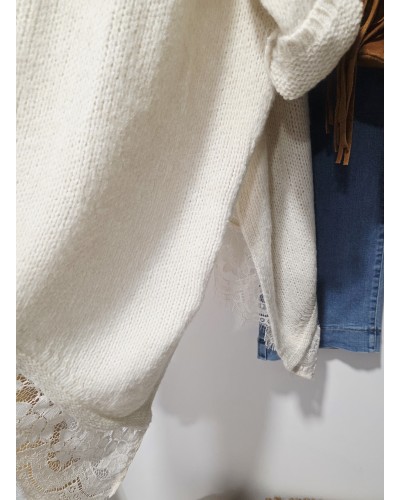 Maxi Jersey Puntilla Beige