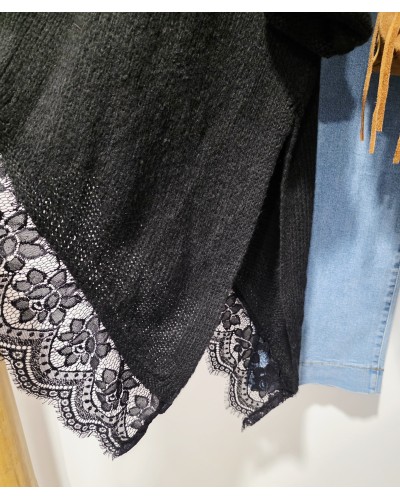 Maxi Jersey Puntilla Negro