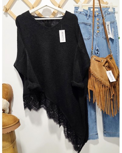 Maxi Jersey Puntilla Negro