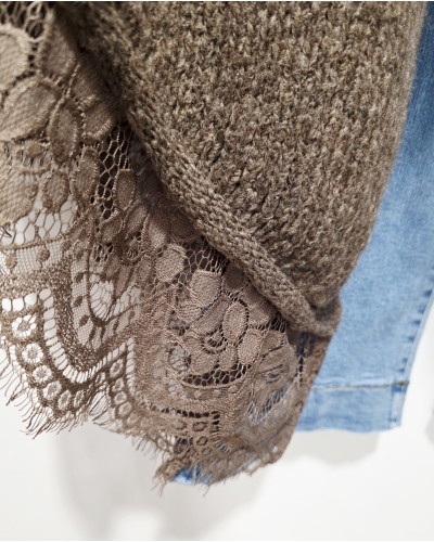 Maxi Jersey Puntilla Marrón