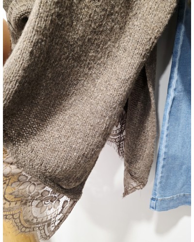 Maxi Jersey Puntilla Marrón