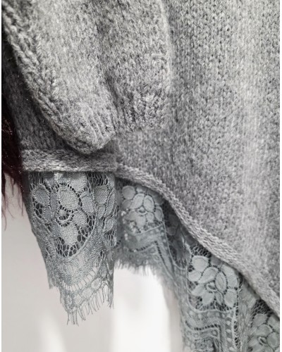 Maxi Jersey Puntilla Gris