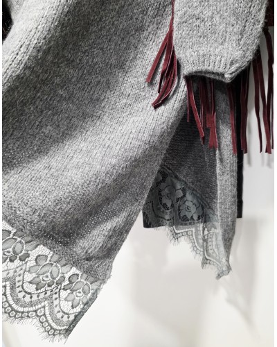 Maxi Jersey Puntilla Gris