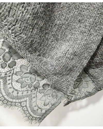 Maxi Jersey Puntilla Gris